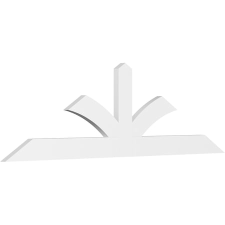 Ekena Millwork Richland Architectural Grade PVC Gable Bracket, 96"W x 28"H x 2"D x 6"F, 7/12 Pitch GBP096X28X0206RIC00